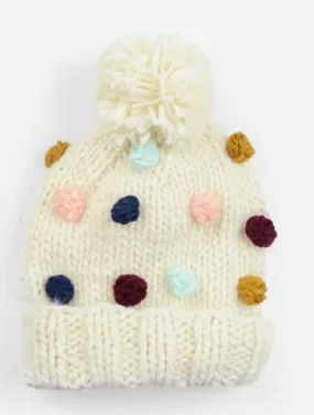 Colorful Fall Pom Pom Hat