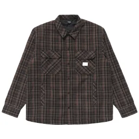 Colton Quilted Flannel Shirt Brown - W24