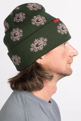 CORDUROY - MONOGRAM BEANIE EVERGREEN