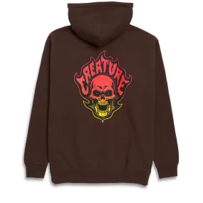 Creature Bonehead Flame Hoodie - Brown