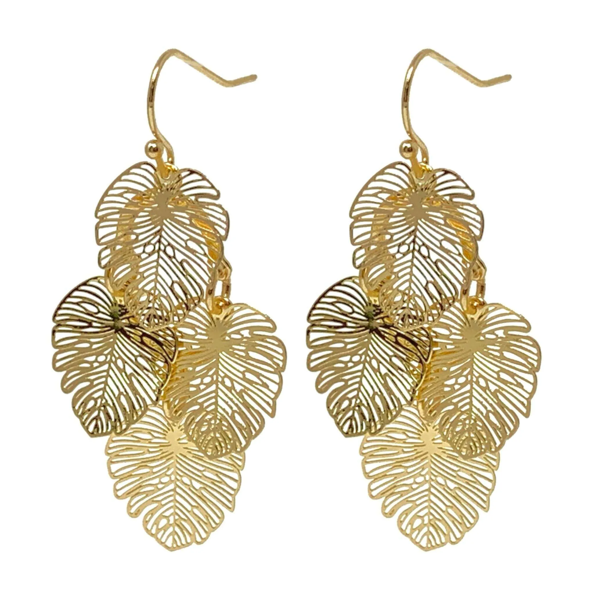 Dangling Monstera Earrings