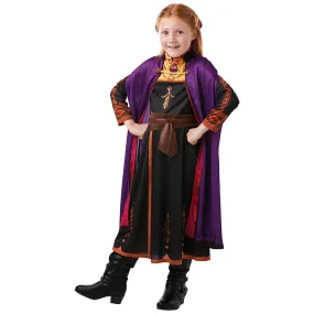 Disney Frozen Anna Dress & Cape Deluxe Fancy Dress Costume