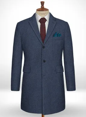 Empire Blue Tweed Overcoat