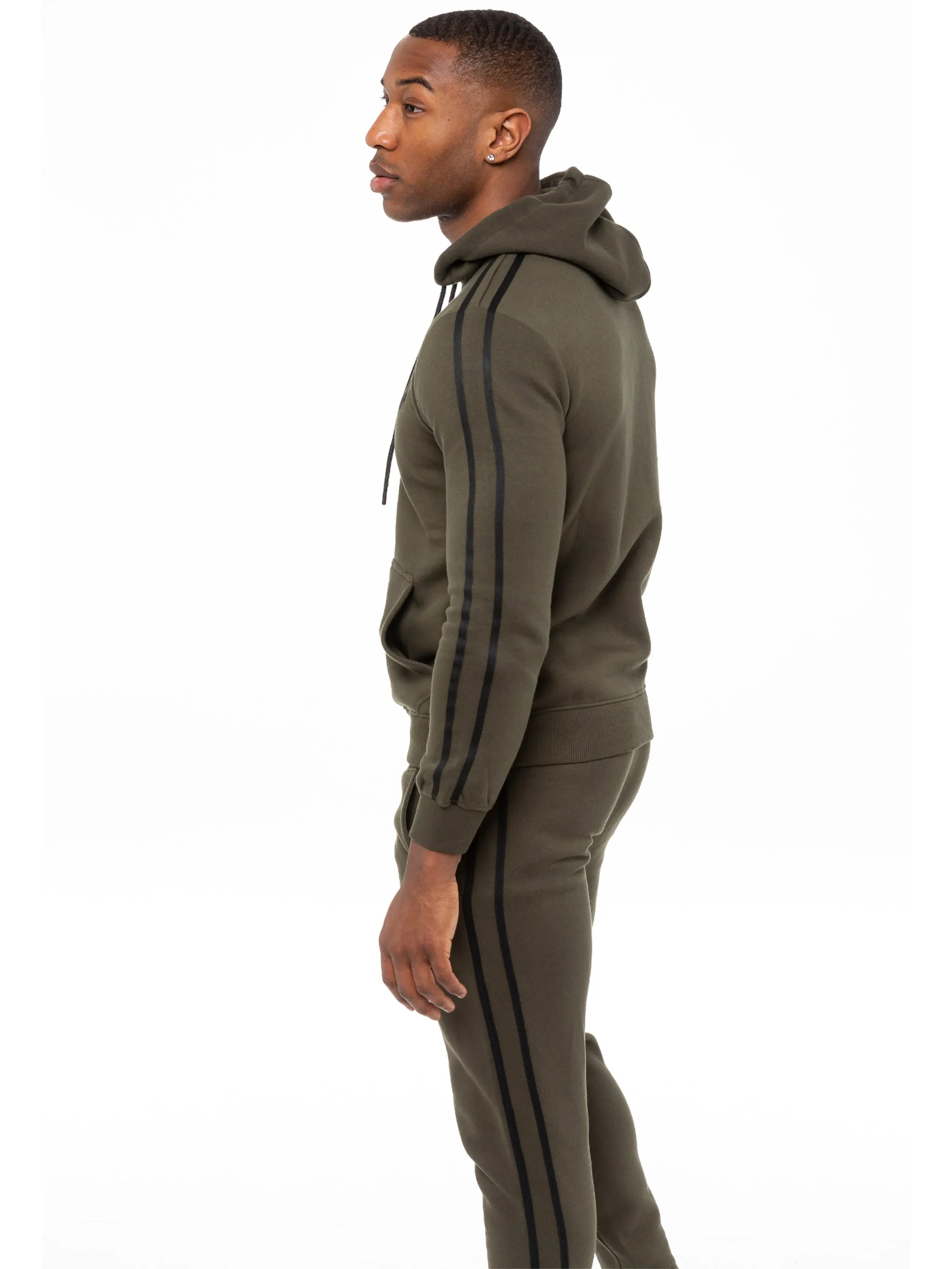 Enzo | Mens Pullover Tape Hoodie Tracksuit Set