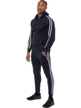 Enzo | Mens Pullover Tape Hoodie Tracksuit Set