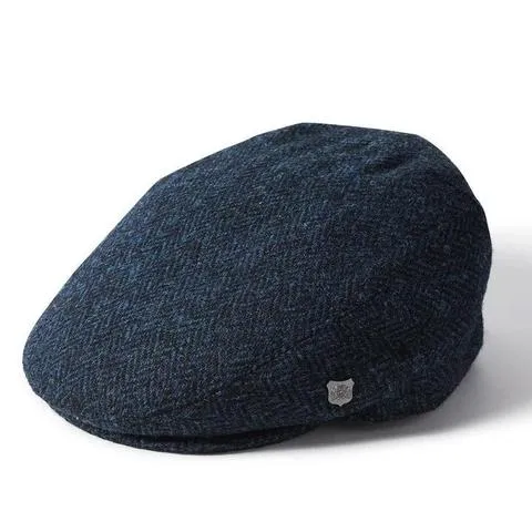 Failsworth Stornoway Flat Cap Blue Herringbone 3302