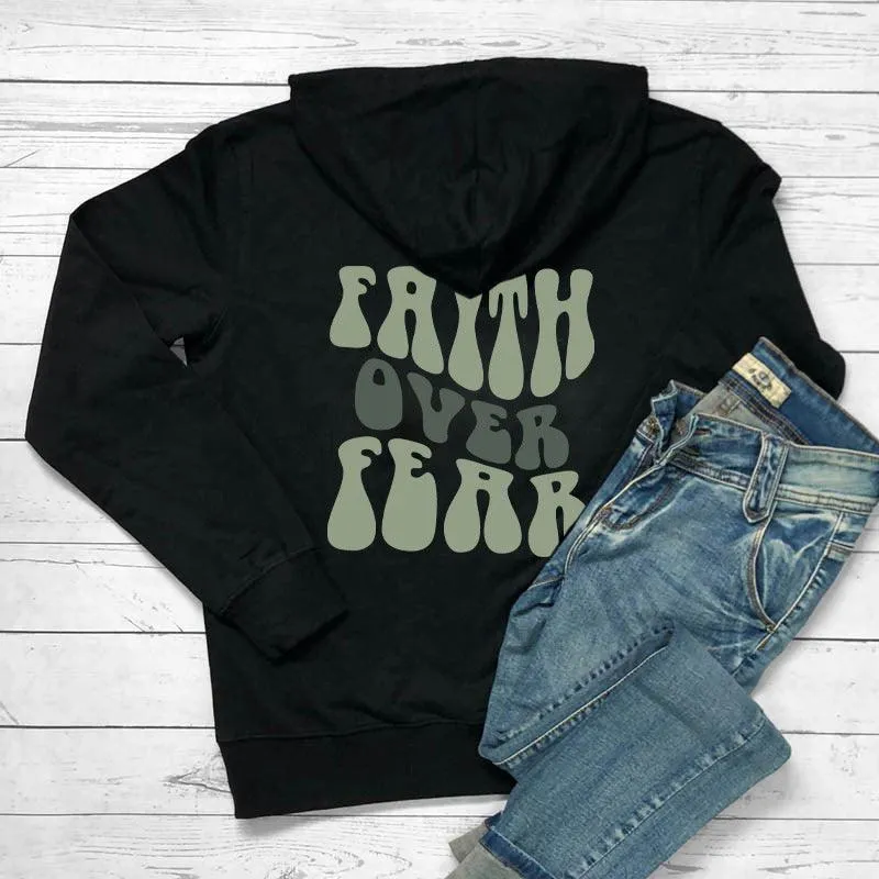 Faith Over Fear Women's Printed Hoodie