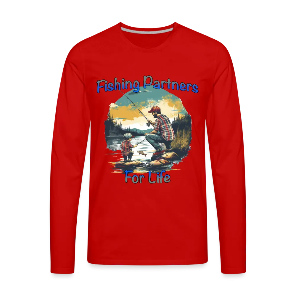 Fishing Partners for Life (Dad and Son) Men's Premium Long Sleeve T-Shirt