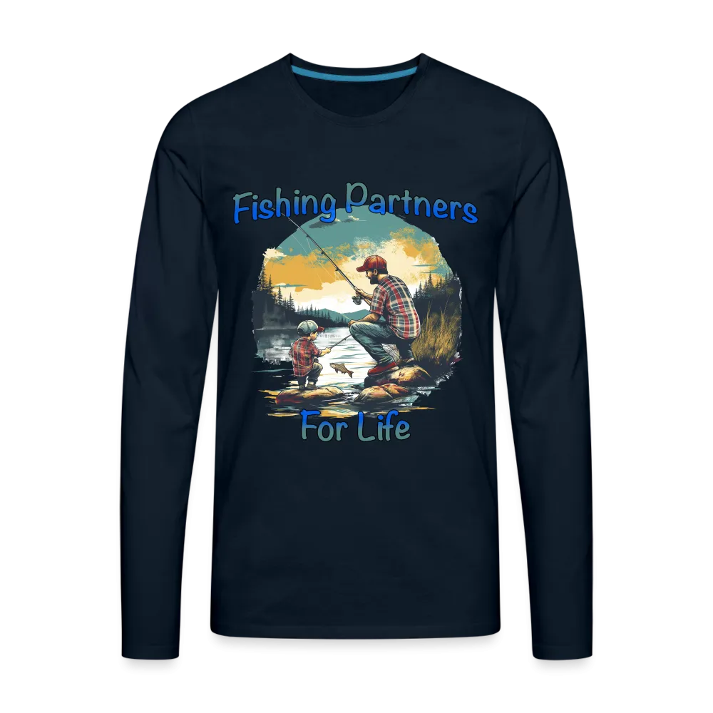 Fishing Partners for Life (Dad and Son) Men's Premium Long Sleeve T-Shirt