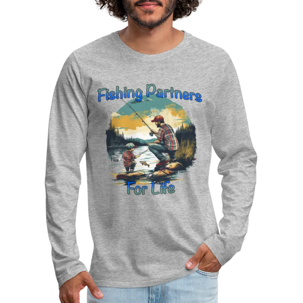 Fishing Partners for Life (Dad and Son) Men's Premium Long Sleeve T-Shirt