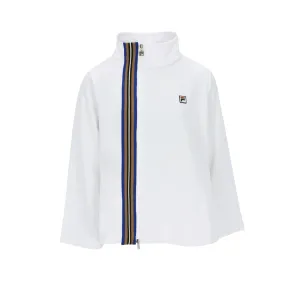 Flared Asymmetrical Track Jacket - White