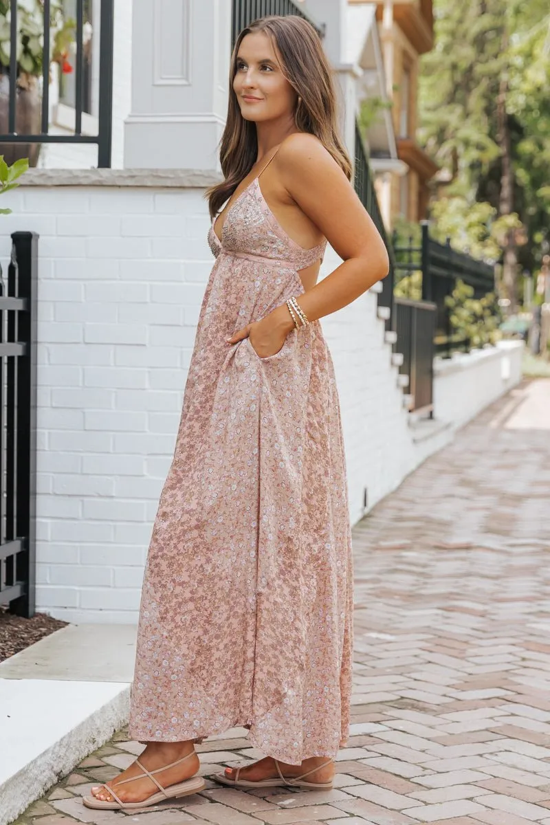 Free People Dusty Pink Forever Time Maxi Dress - FINAL SALE