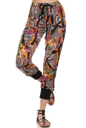 Funky Abstract Print Joggers