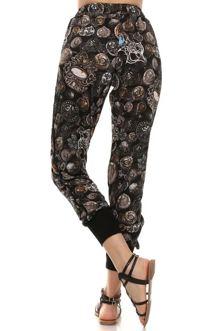 Funky Abstract Print Joggers