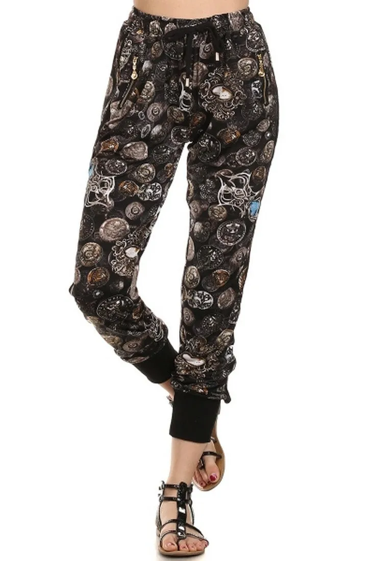 Funky Abstract Print Joggers