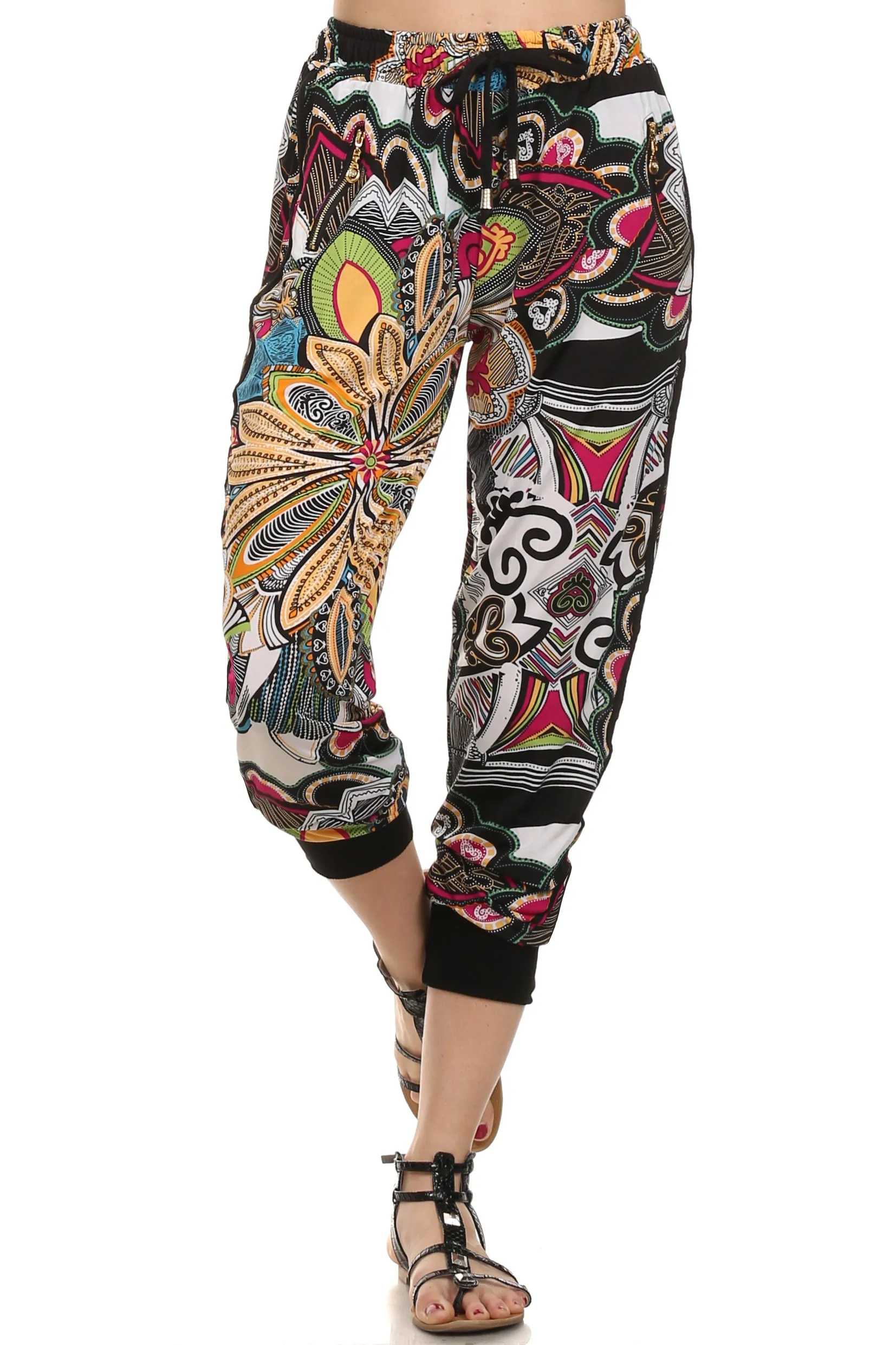 Funky Abstract Print Joggers