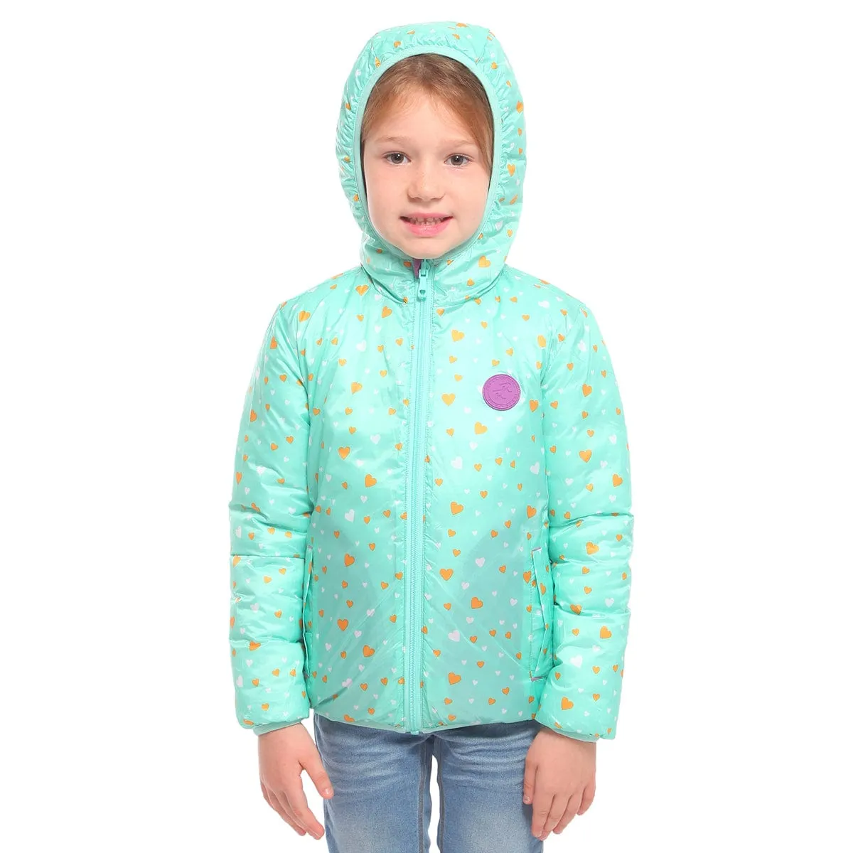 Girls' Reversible Lightweight Puffer Jacket