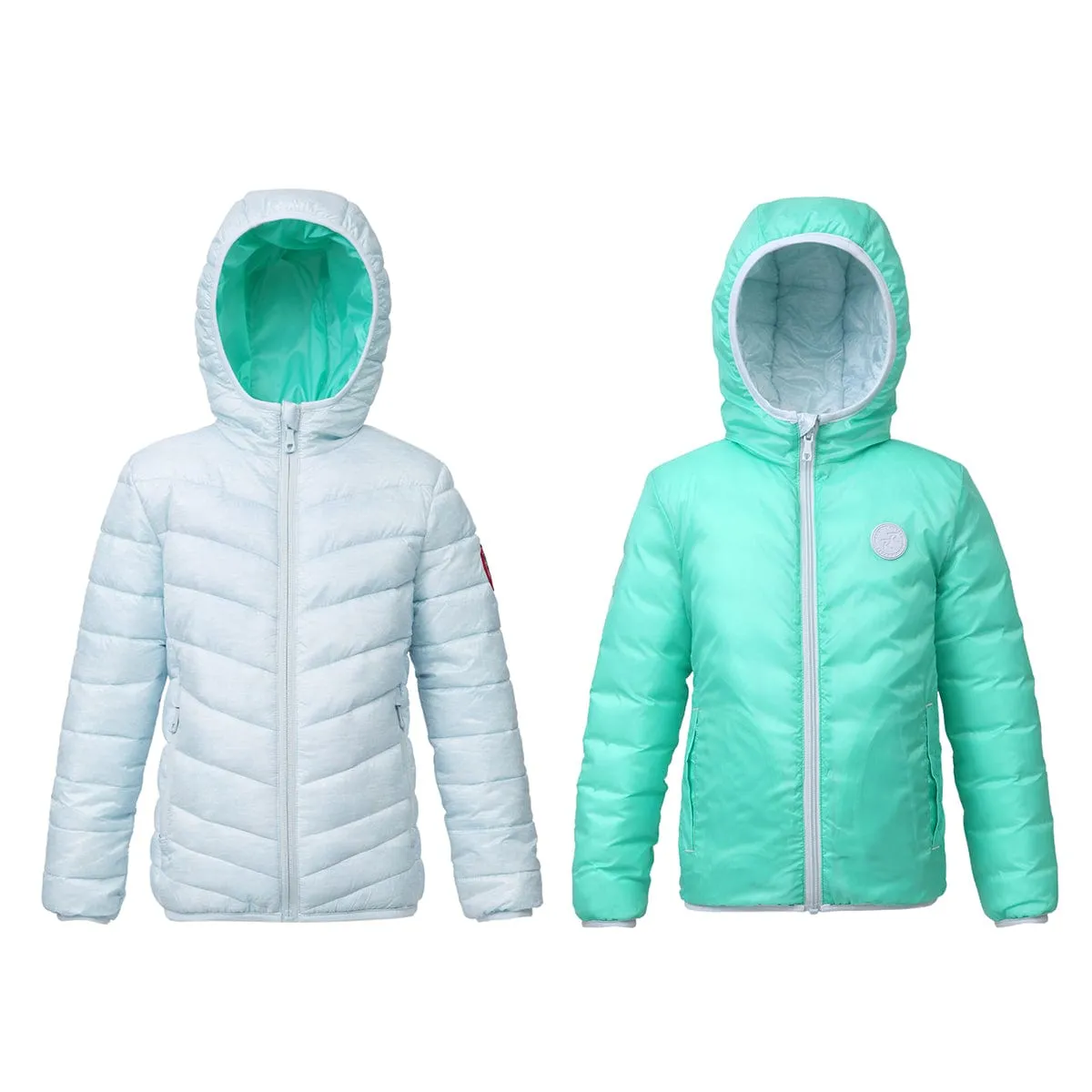 Girls' Reversible Lightweight Puffer Jacket