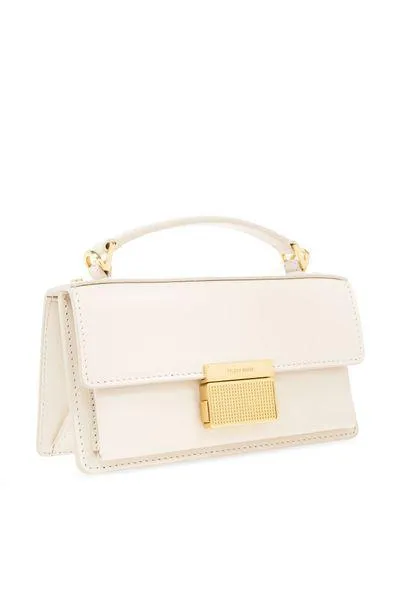 GOLDEN GOOSE Chic Mini Venezia Leather Handbag in White