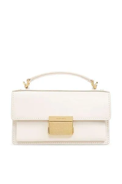 GOLDEN GOOSE Chic Mini Venezia Leather Handbag in White