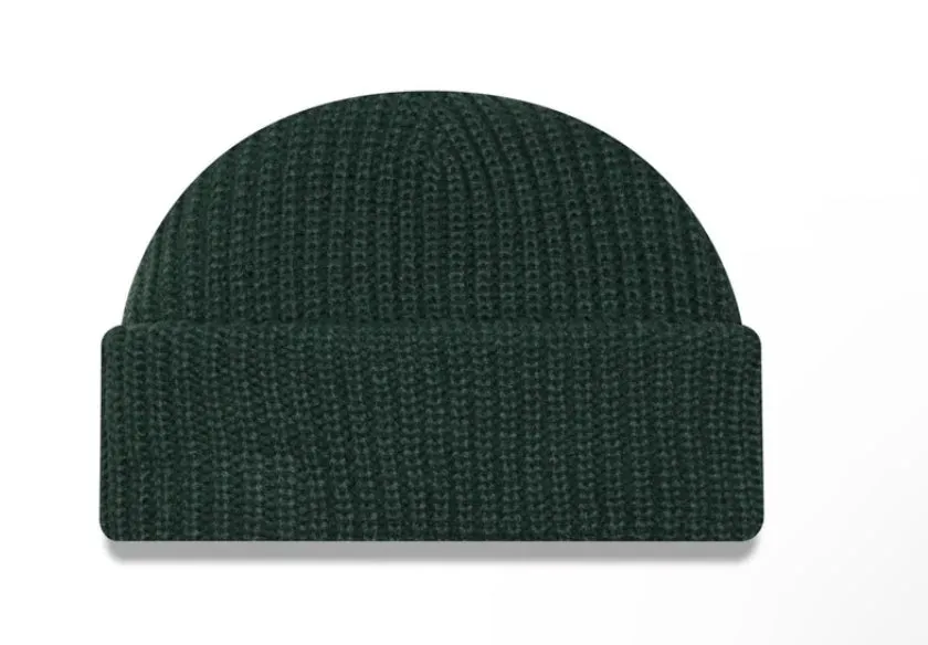 Green Ribbed Skully Knit Beanie