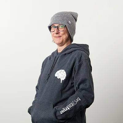 Grey Logo Pullover Hoodie