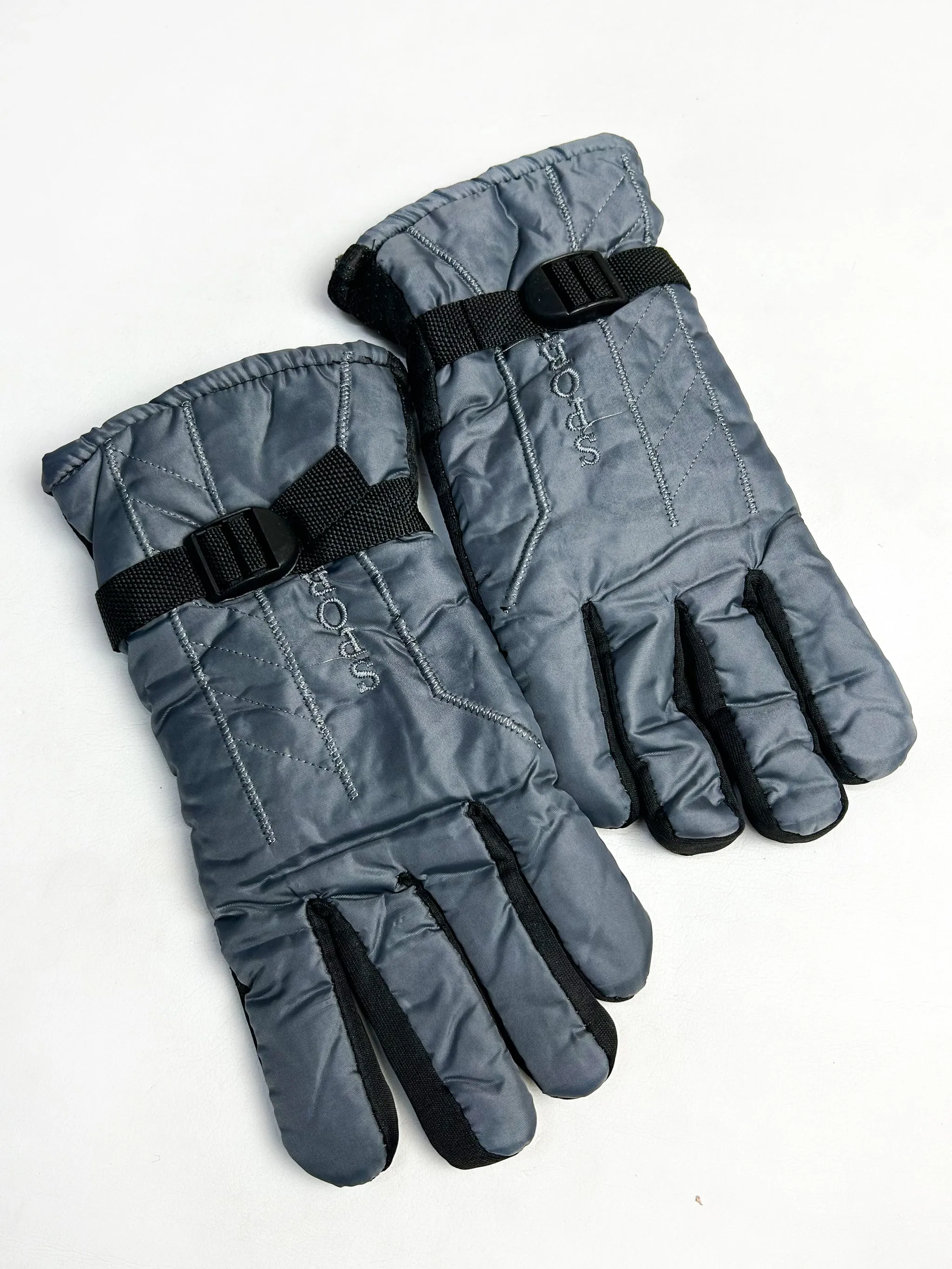 Grey Winter Gloves For Women / Girls Winter Gloves / Full Finger Gloves WG07