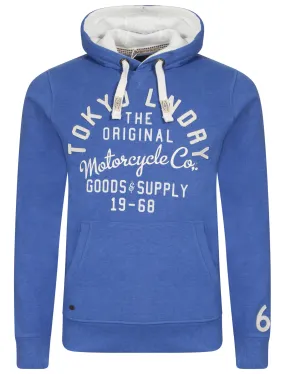 Harlem Peaks Pullover Hoodie in Cornflower Blue Marl - Tokyo Laundry