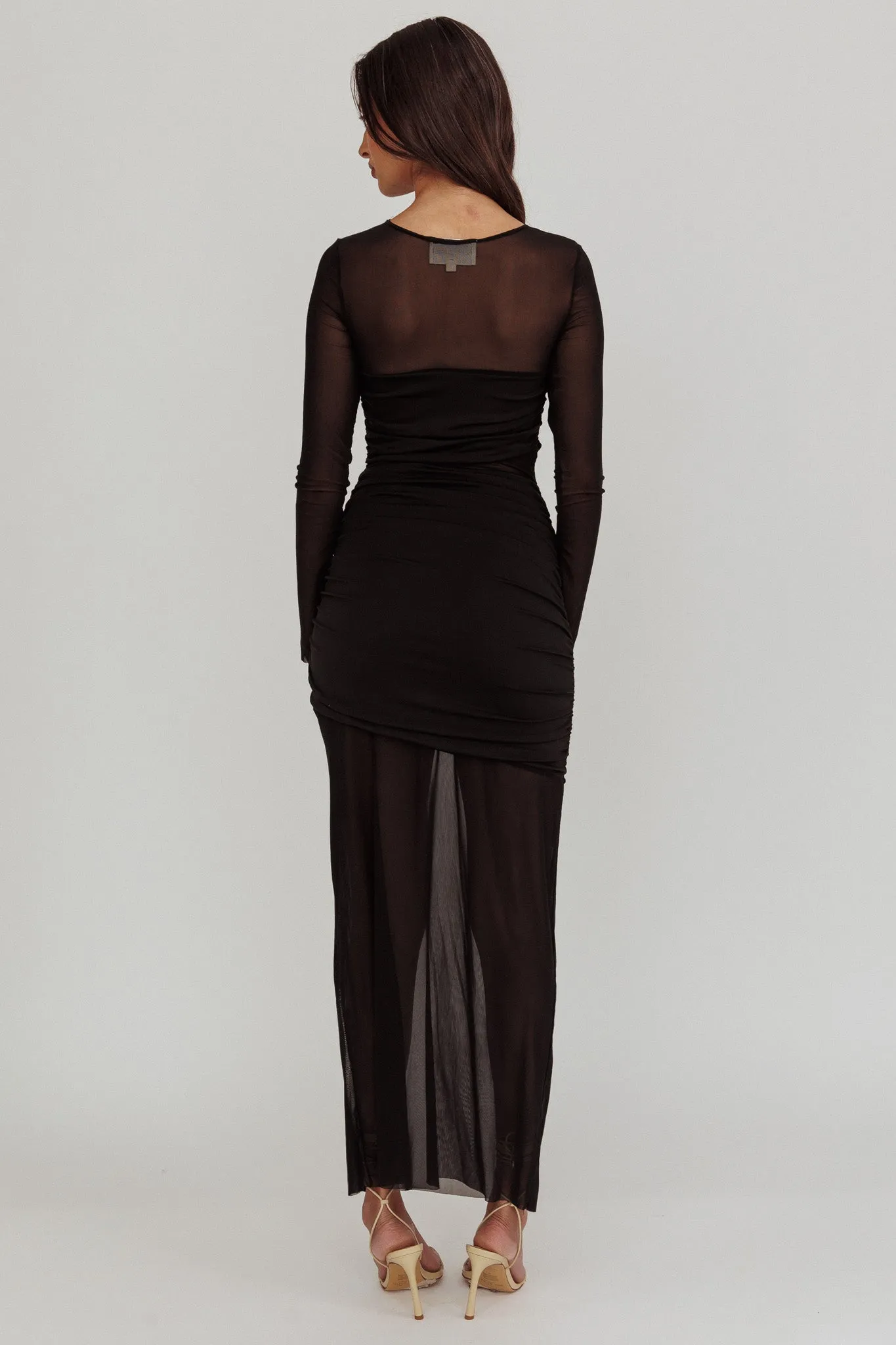 Harpa Mesh Maxi Dress Black