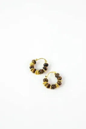 Harriet Beaded Small Hoop Earrings