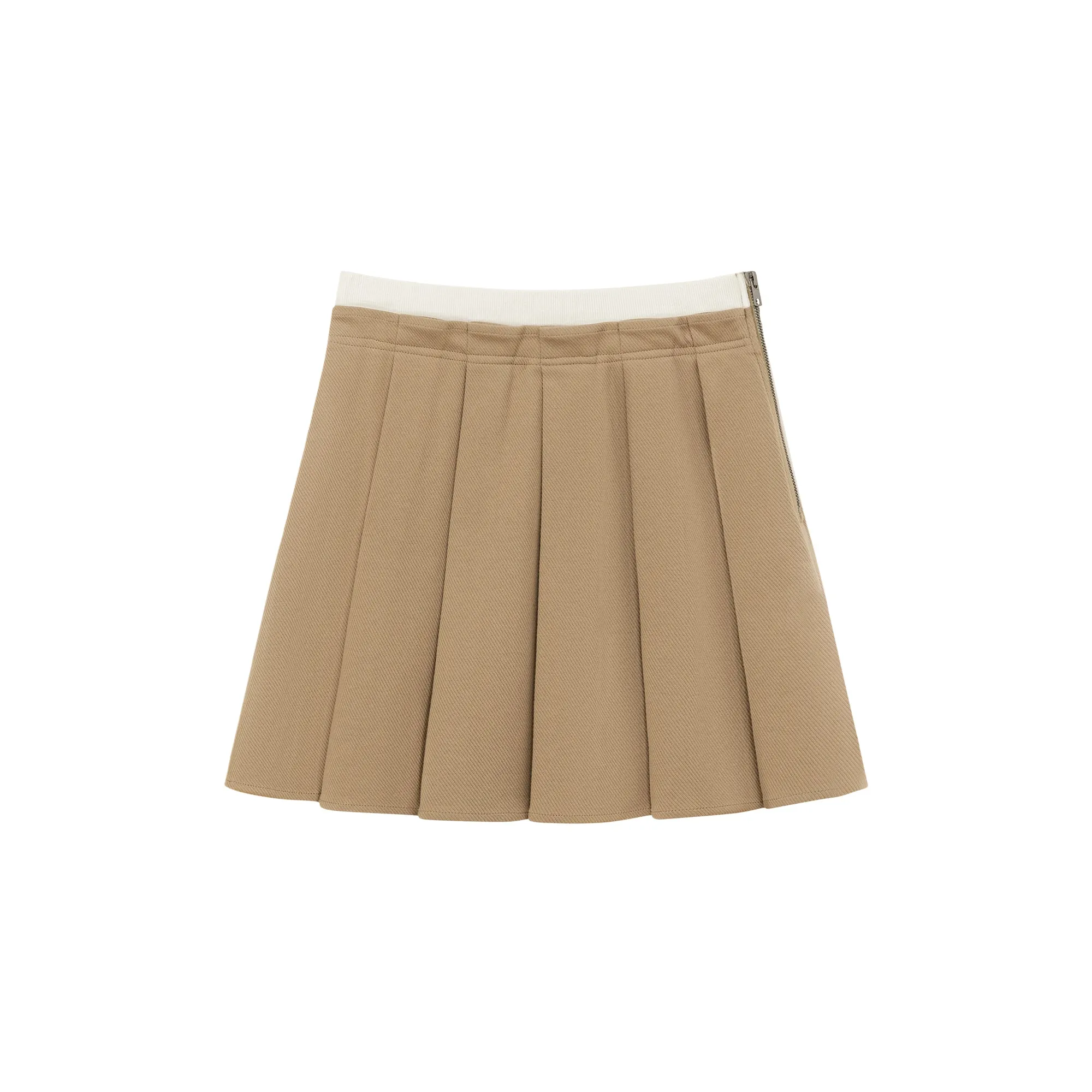 Heart Detail Pleated Mini Skirt