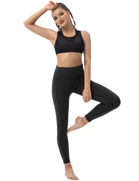 High Waist Side Pockets Yoga Pants black_yoga