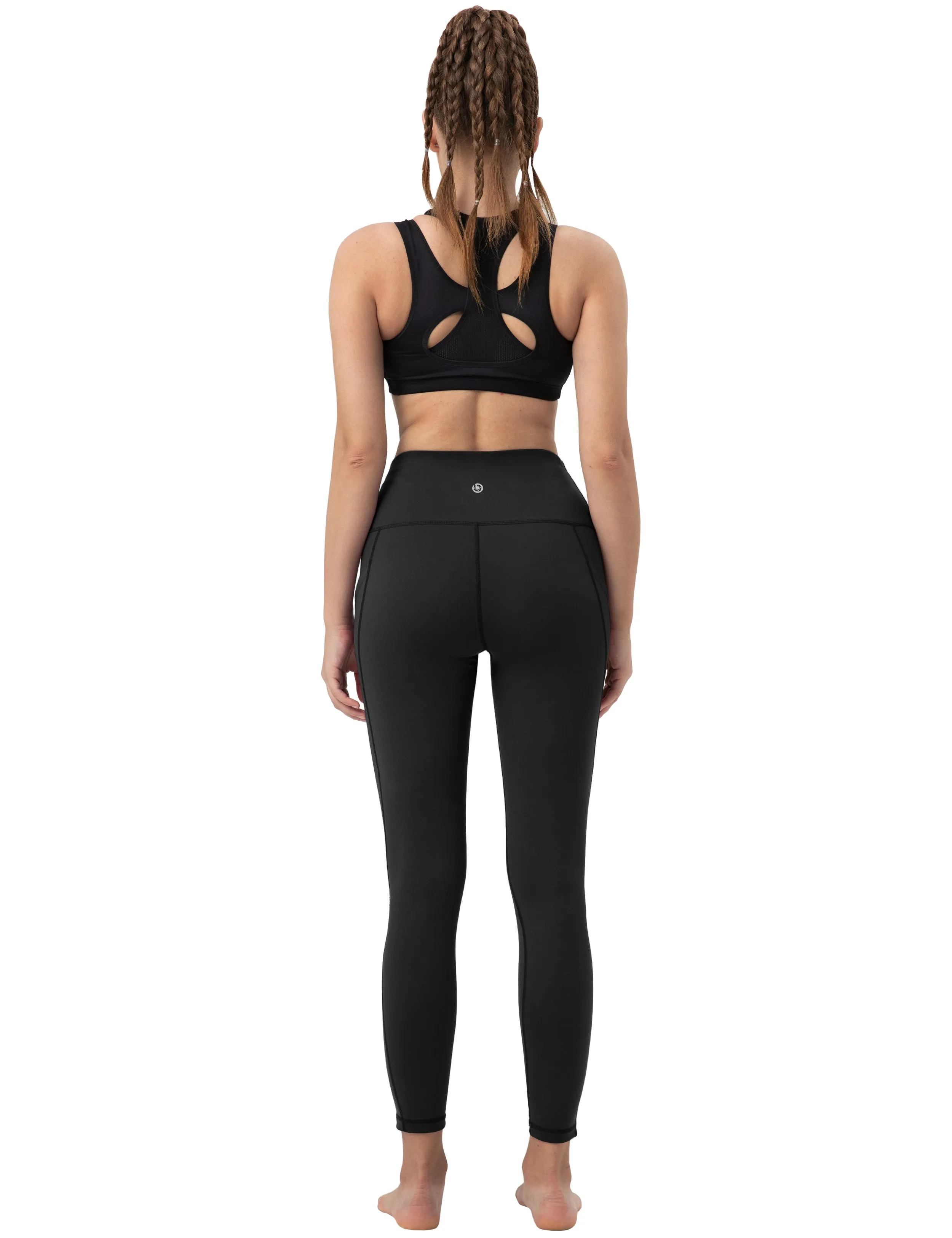 High Waist Side Pockets Yoga Pants black_yoga