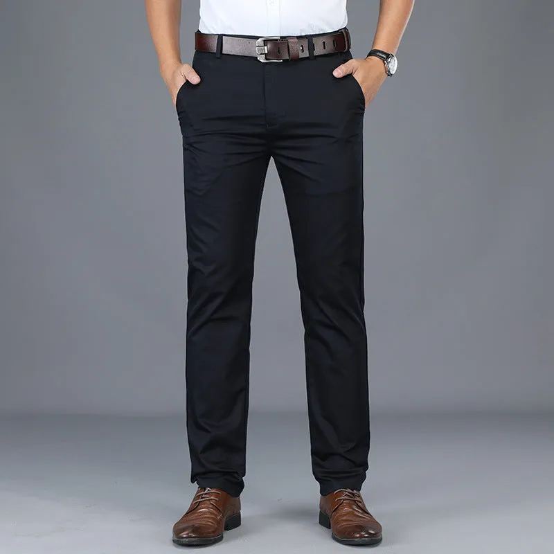 High Waist Stretch Business Casual Men's Trousers