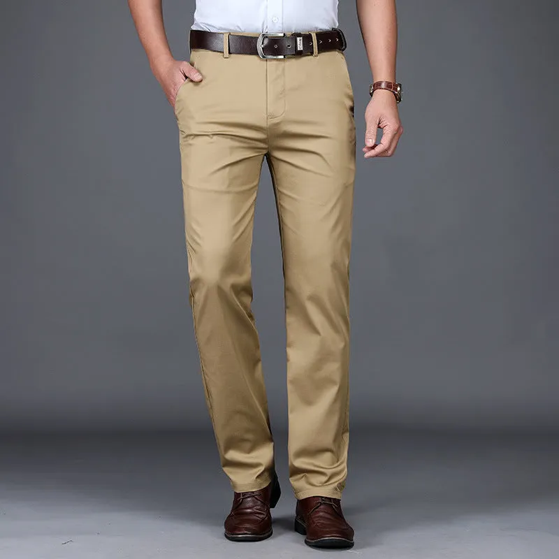 High Waist Stretch Business Casual Men's Trousers