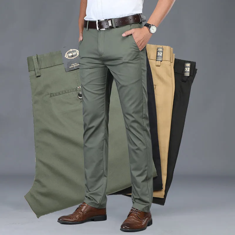 High Waist Stretch Business Casual Men's Trousers