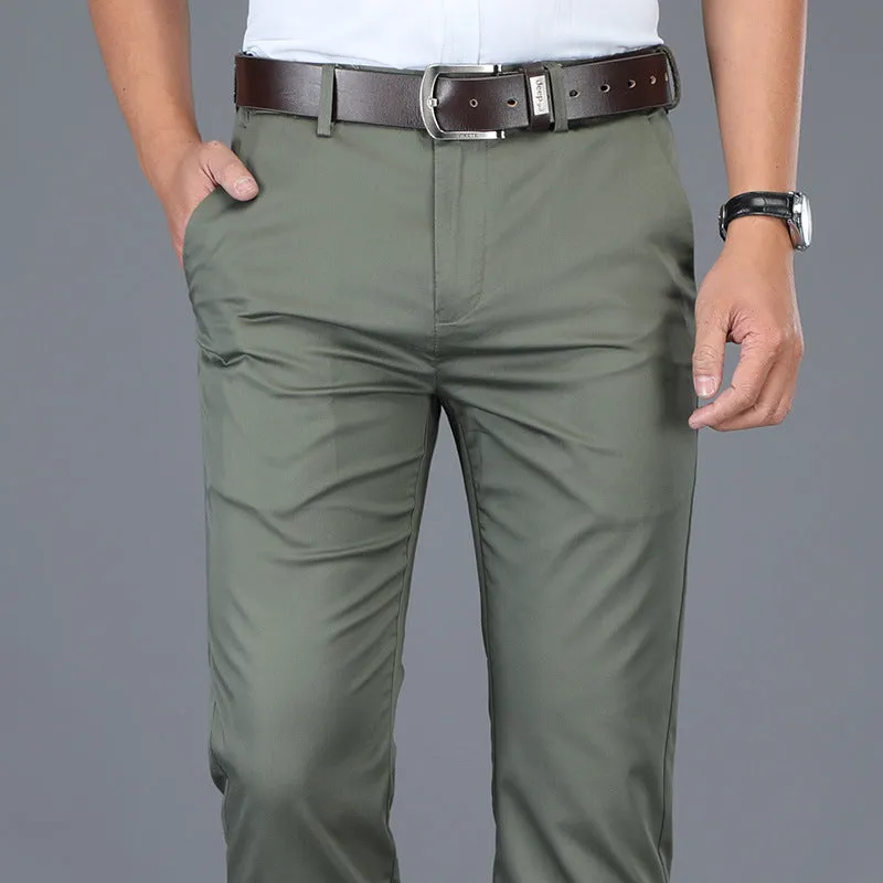 High Waist Stretch Business Casual Men's Trousers