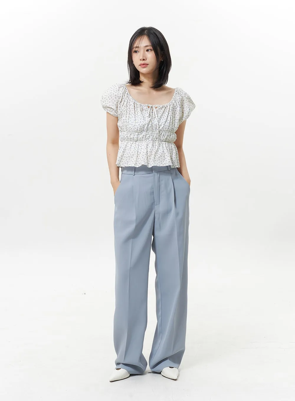 High Waist Tailored Pants OY330