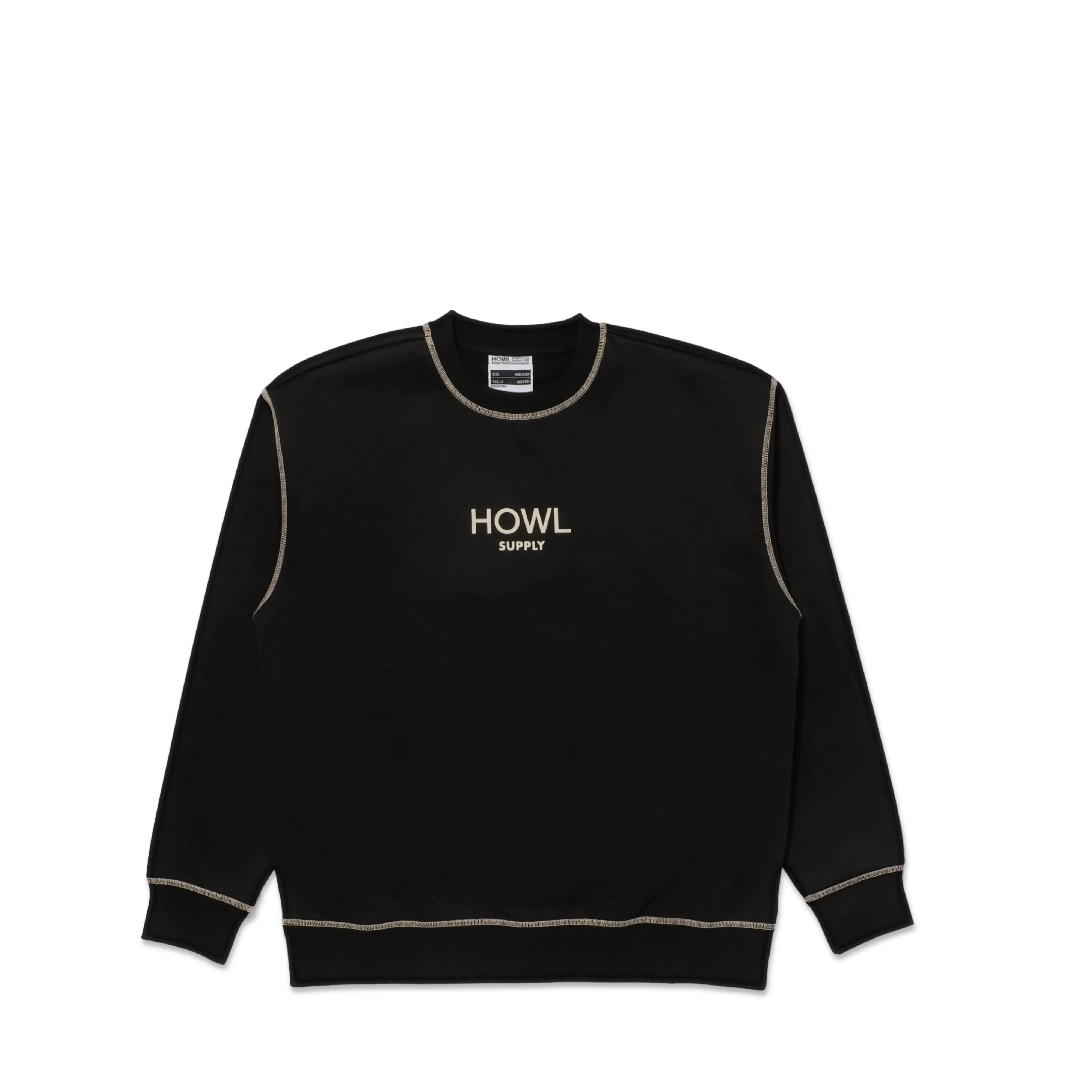 HOWL DWR Pullover Crew Neck Black