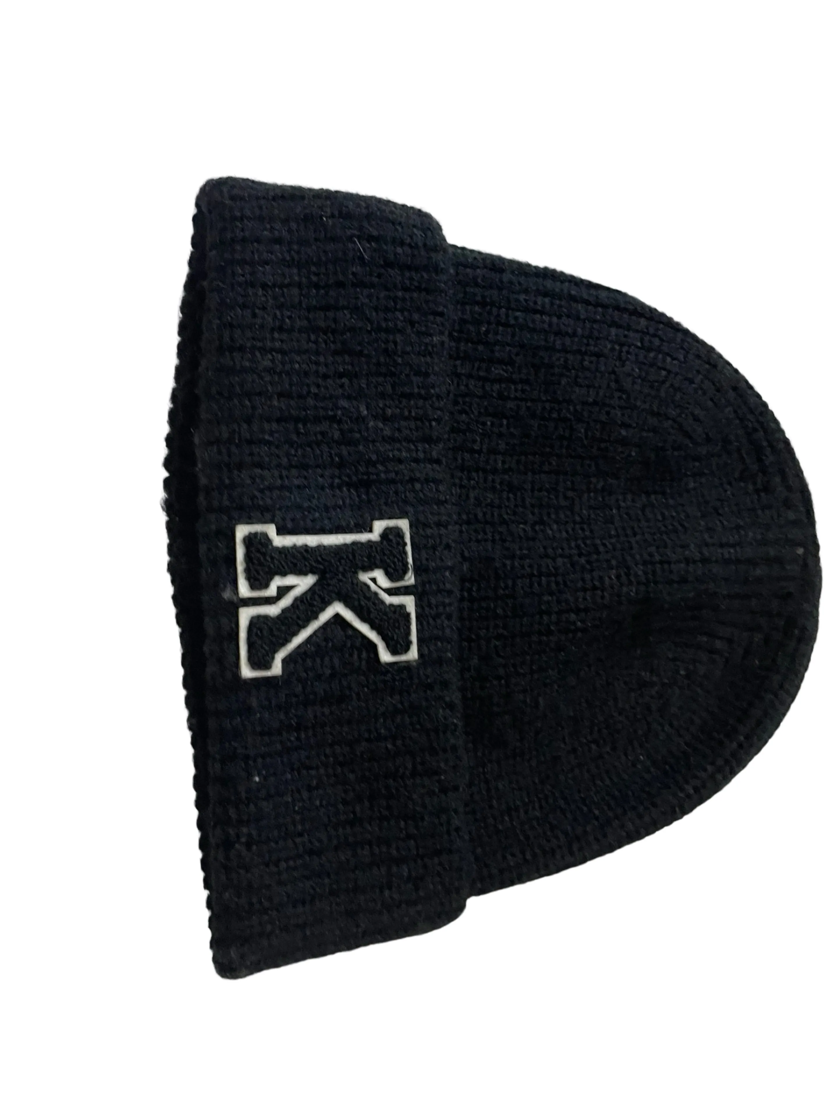 K Embroidery Adjustable Knitted Ski winter Black Hats Cap SKU|4275