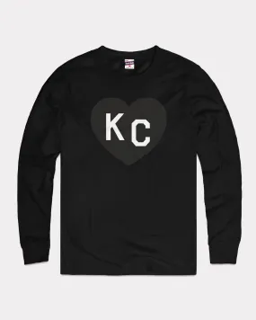 KC Heart Black Long Sleeve T-Shirt