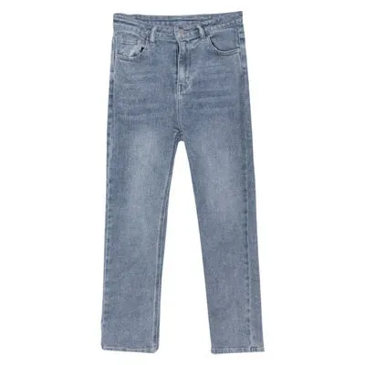 [Korean Style] Hallen High Quality High Waisted Stretchy Slim Straight Jeans