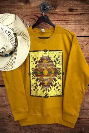 LBL SWEAT AZTEC FRAME- MUSTARD