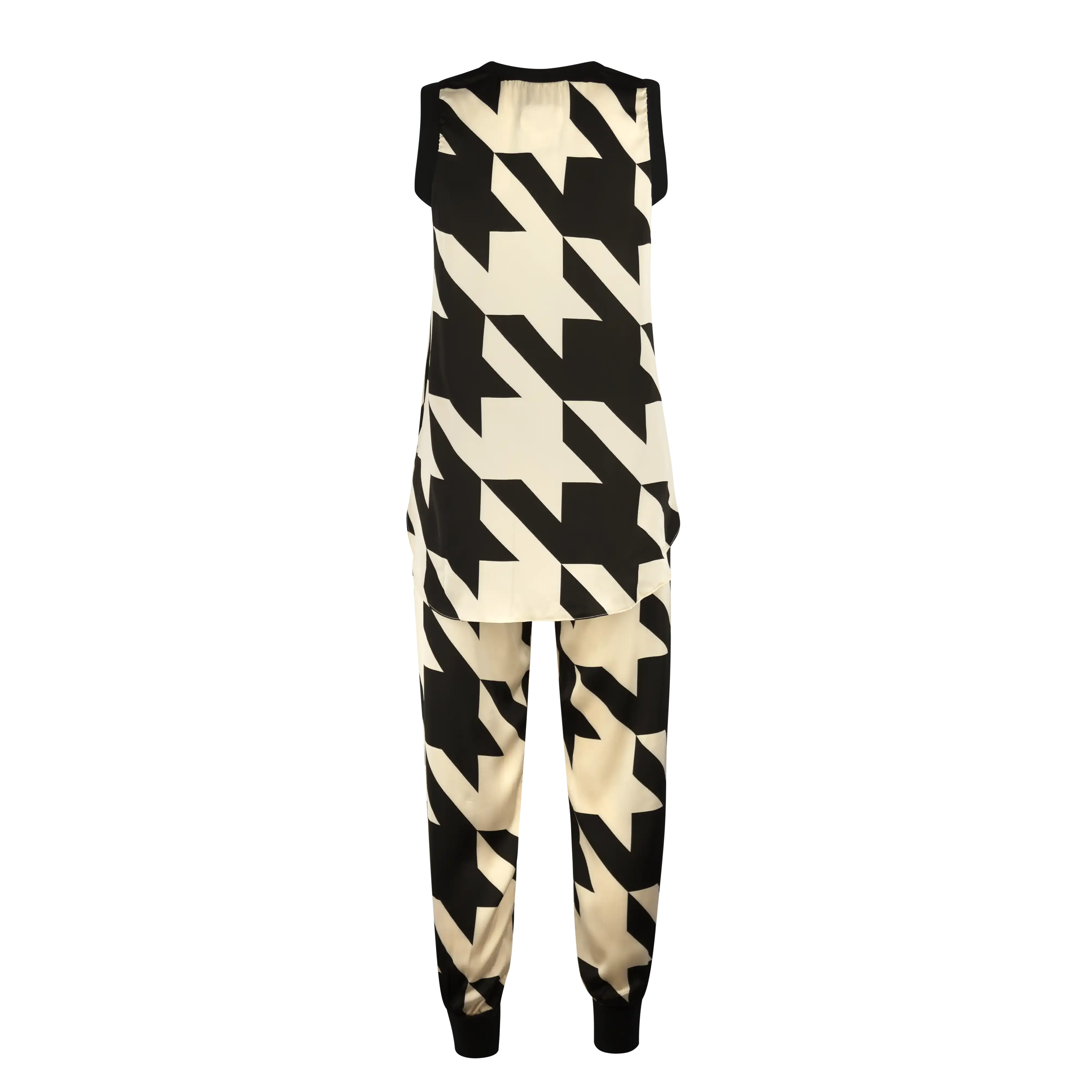 LEEZY Houndstooth Maxi Black Ivory