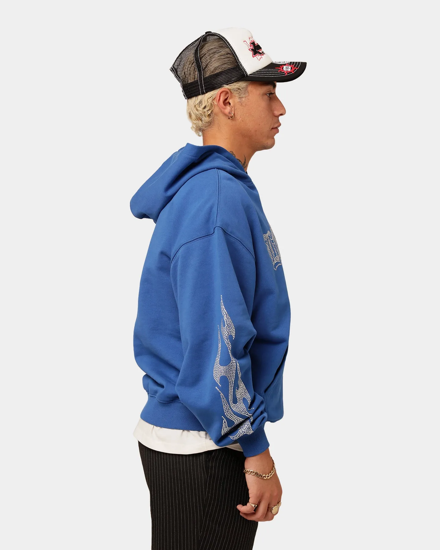 Loiter Cosmic Rhinestone Hoodie Blue