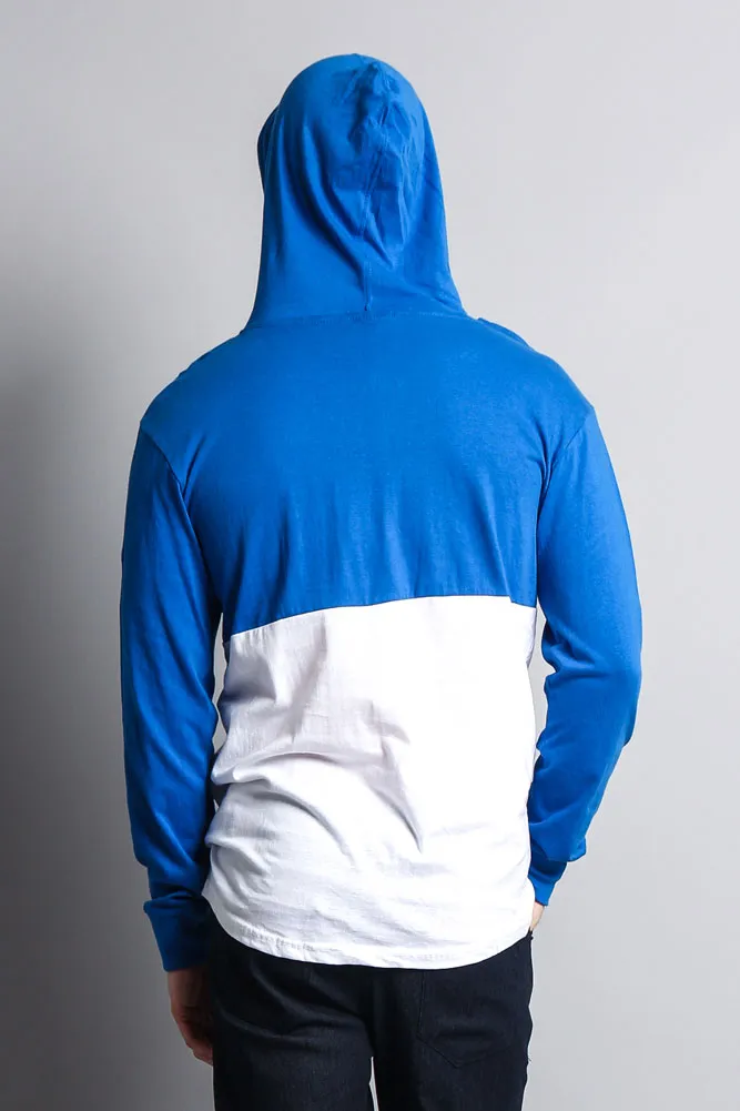 Long Sleeve Color Block Hooded Tee