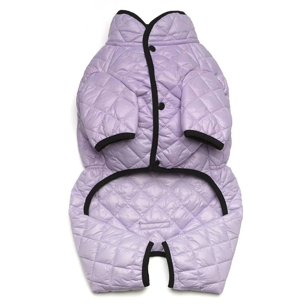 Love Thy Beast Lavender Quilted Puffer Snowsuit