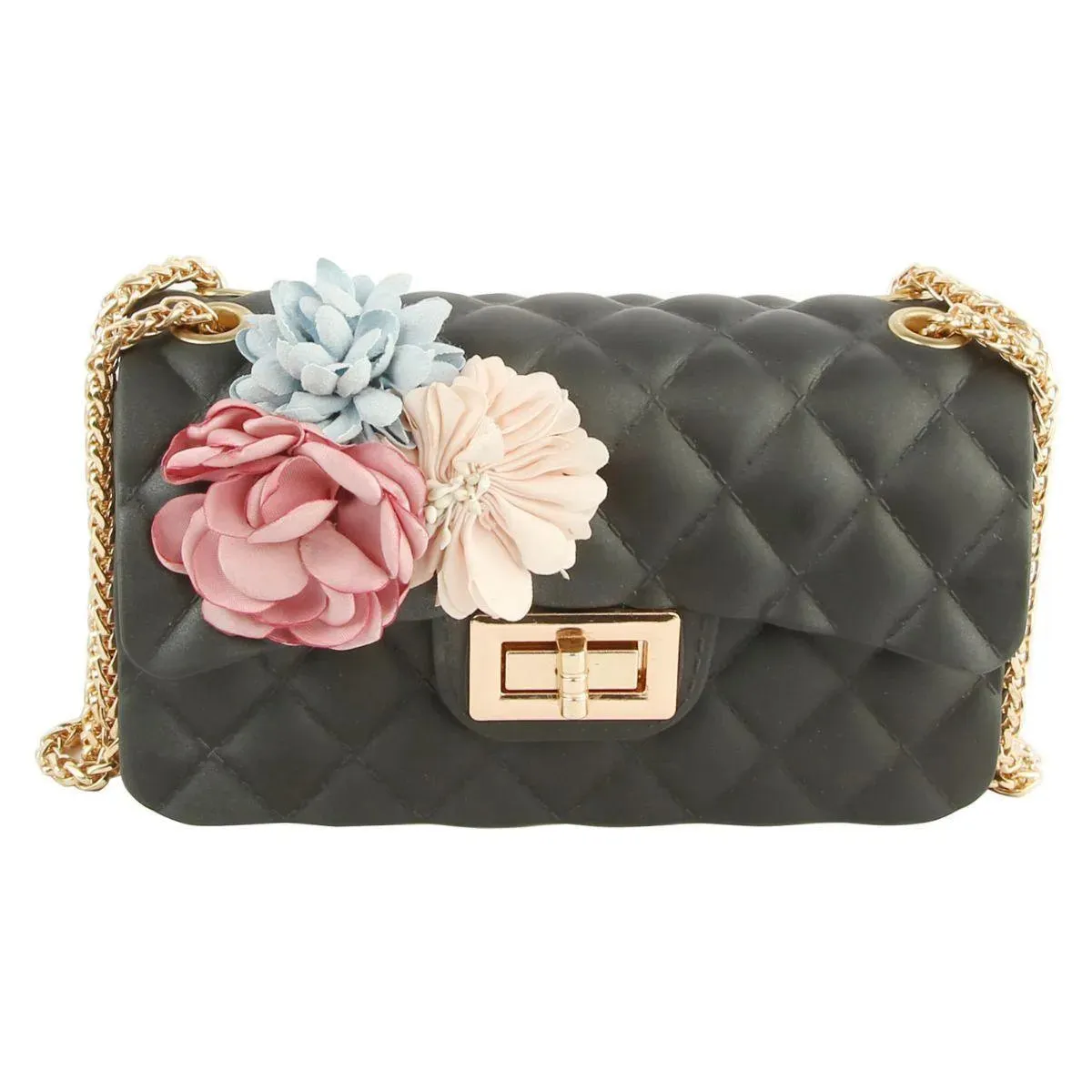 Make a Statement with a Stunning Black Quilted Jelly Crossbody Mini Bag