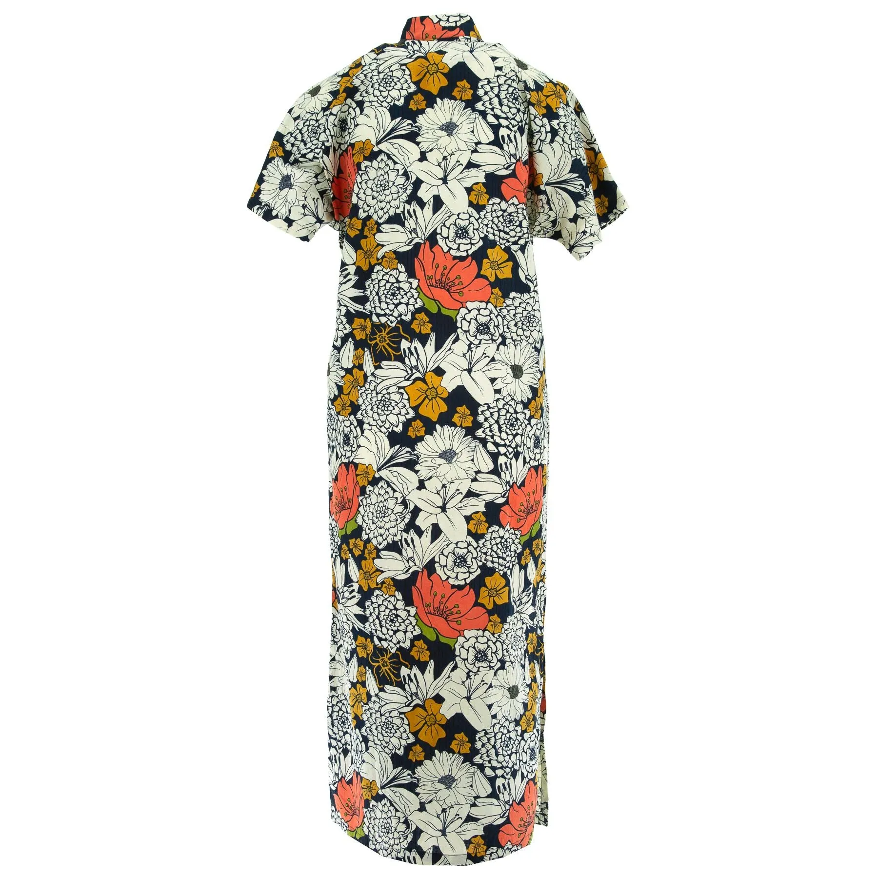 Mandarin Maxi Dress - Super Floral