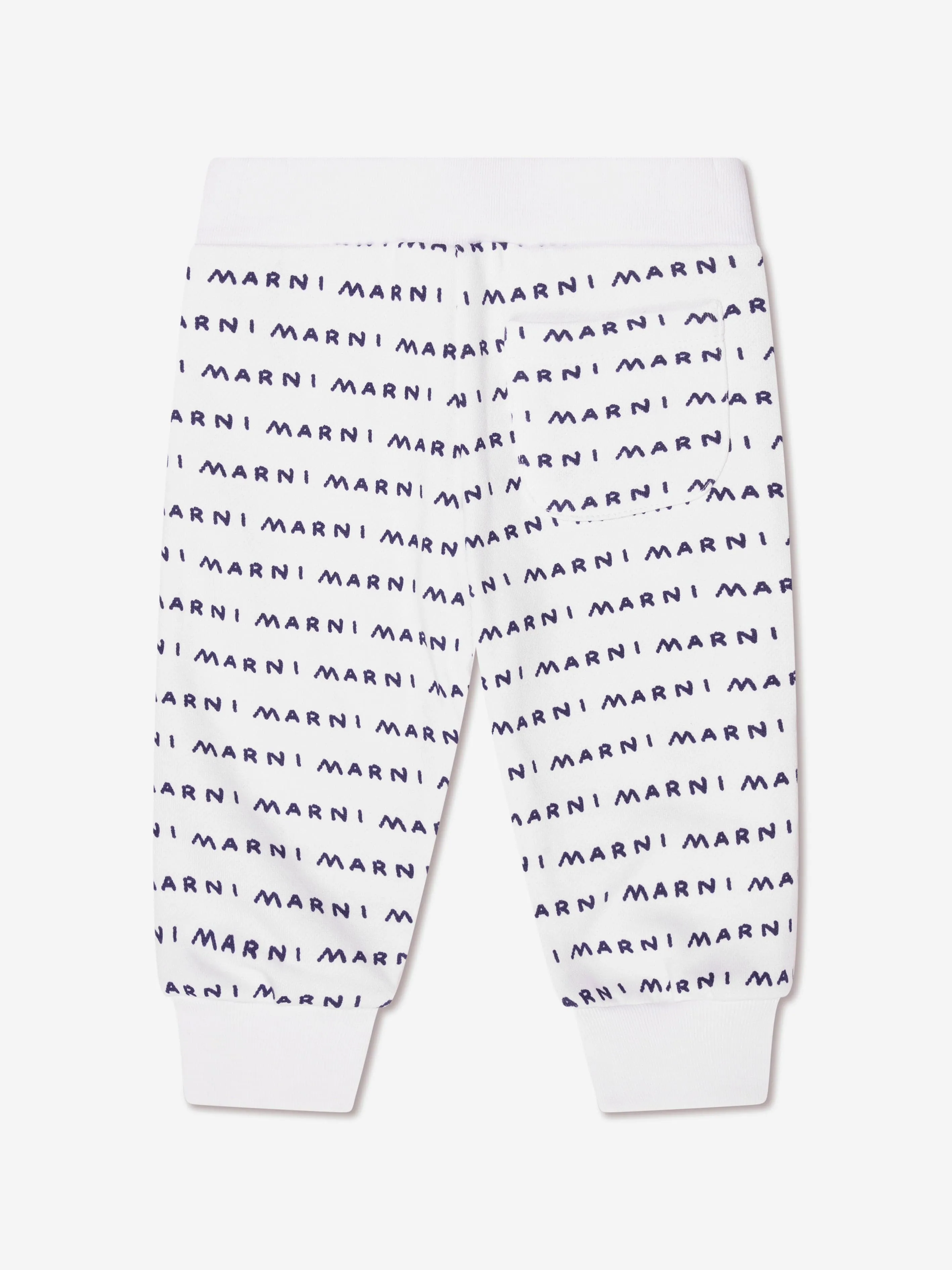 MARNI Baby Logo Print Joggers in White